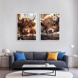 Mowana 2 Pack Cow Diamond Art Kits for Adults – Cow Diamond Painting Kits for Beginners, 5D DIY Farm Animals Highland Cow Rhinestone Art, Gem Art Craft for Home Decor & Farmhouse Wall Art 12x16 inch Mowana