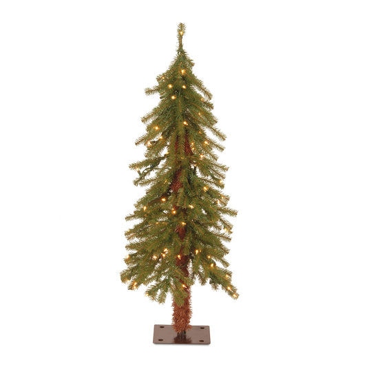 National Tree Company Pre-lit Artificial Christmas Tree | Includes Pre-strung White Lights | Hickory Cedar - 3 ft