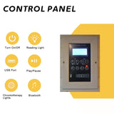 Indoor Far Infrared Sauna Room , Low EMF 5 Heating Panels 1400W Infrared Therapy for Personal Wooden Dry Sauna with Bluetooth Speakers LED Lamp 1 Person Home Spa for Christmas Valentine's Day Gift. Zugoni