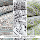 Southshore Fine Living, Inc. Reversible Paisley Cal King Duvet Cover Set, Oversized Boho California King Duvet Cover, Pet Hair Resistant Bedding for Easy Care, 2 Pillow Shams - Pure Melody Aqua Southshore Fine Living, Inc.