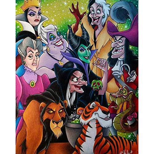 HUANNY 5D Diamond Painting Villains Kits, DIY Diamond Art, Full Drill Cross Stitch Canvas Art HUANNY