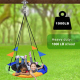 SELEWARE Punching Bag Hanger, Stainless Steel Heavy Bag Hanger with Carabiner, Heavy Duty 360° Rotation Wall Ceiling Mount Hook for Boxing Bags, Hammocks, Gym Swings, Yoga Swings, 1000LB Capacity SELEWARE