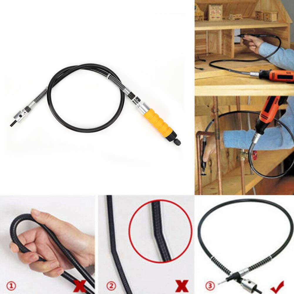 Electric Chisel, with Wrench Carving Chisel, Woodworking Yellow Handle Power for Professional Carvers Amateurs Denkerm