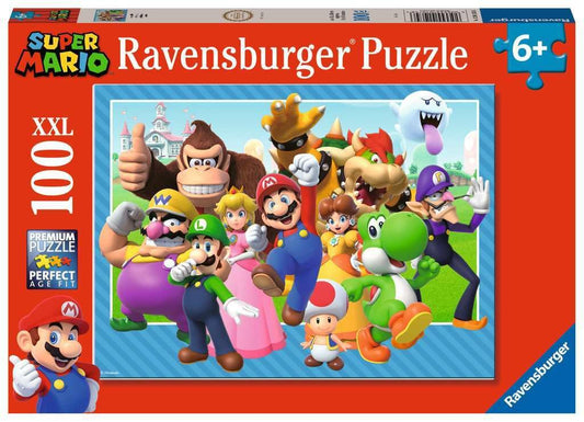 Ravensburger - 12001074 Children's Puzzle - 100 XXL Pieces - Let's-a-go! / Super Mario - Ages 6 Puzzle - Thick and Sturdy Cardboard - Adventure - 12001074