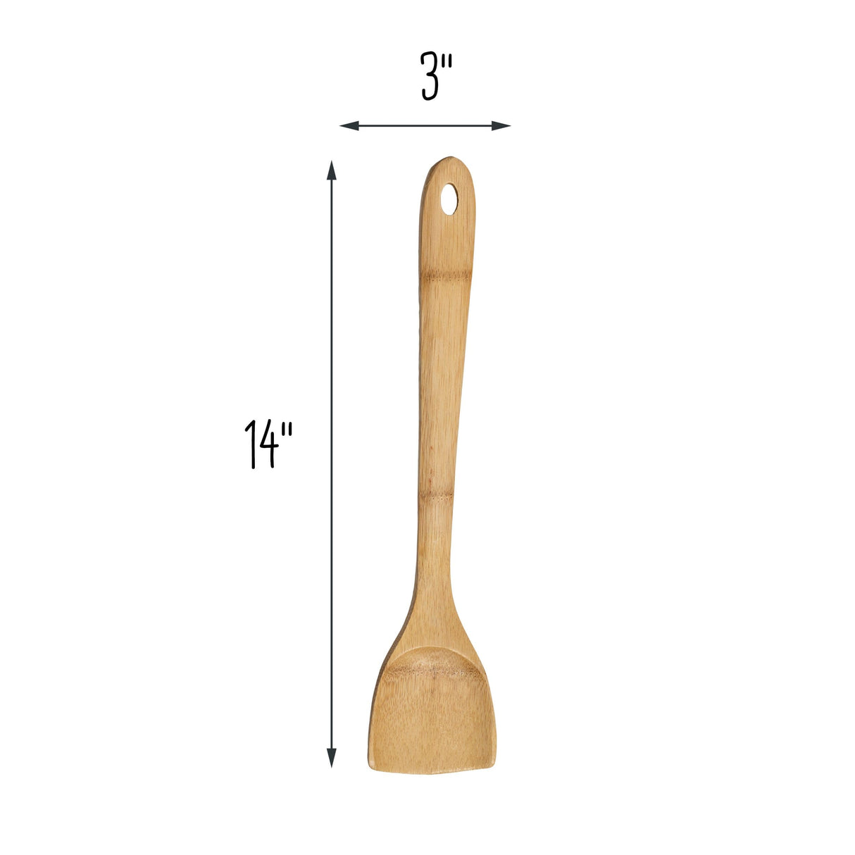 Joyce Chen a Division of Columbian Home Products Joyce Chen 33-2048 Burnished Bamboo Angled Spatula, 14-inch, Pack of 1, Natural JOYCE CHEN