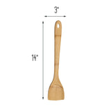 Joyce Chen a Division of Columbian Home Products Joyce Chen 33-2048 Burnished Bamboo Angled Spatula, 14-inch, Pack of 1, Natural JOYCE CHEN