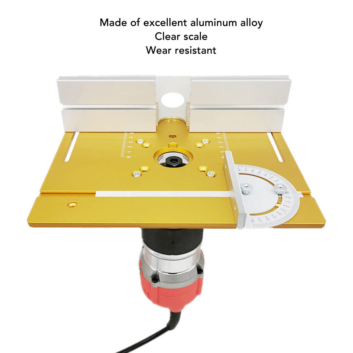Aluminium Router Table Insert Plate, Metal Router Lift System DIY Router Table for Woodworking Benches Router Plate Wood Tools Milling Trimming Focket