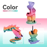 Conjure PETG Rainbow 3D Printer Filament, Candy Rainbow Green Pink Yellow Pureple Orange 1.75mm Christmas 3D Printing Filament 1KG/2.2lb chitu systems