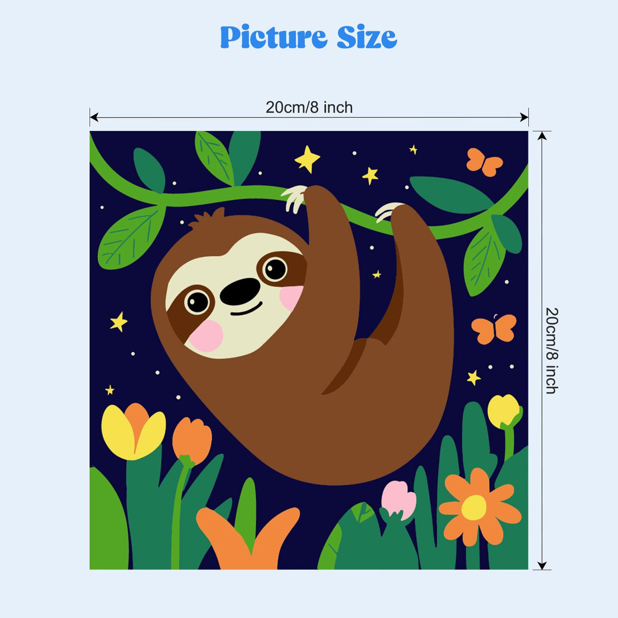 MXJSUA 4 Pack Framed Canvas Paint by Numbers for Kids Adults, Cute Pandas Paint by Numbers Kit for Children Beginners, DIY Acrylic Painting Craft Kits for Home Wall Decor, 8x8 inch MXJSUA