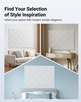 Topnaca 12 Pack Soundproof Wall Panels Self-Adhesive, 12" X 12" X 0.4" Sound proof panels for walls, High Density Acoustic Panels, Sound Absorbing Panel for Studio, Home, Offices(White) Topnaca