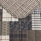 Eddie Bauer - King Quilt Set, Naturally Soft Cotton Bedding w/a Lightweight Feel for All-Year Comfort, Reversible w/Matching Pillowcases, 3 Piece Bed Set (Antique Brown) Eddie Bauer