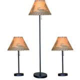 Catalina Lighting 19908-000 Rustic Cabin Lodge 3-Piece Table & Floor Lamp Set, LED Bulb NOT Included, 58", Forest Print,Set of 3 Catalina Lighting