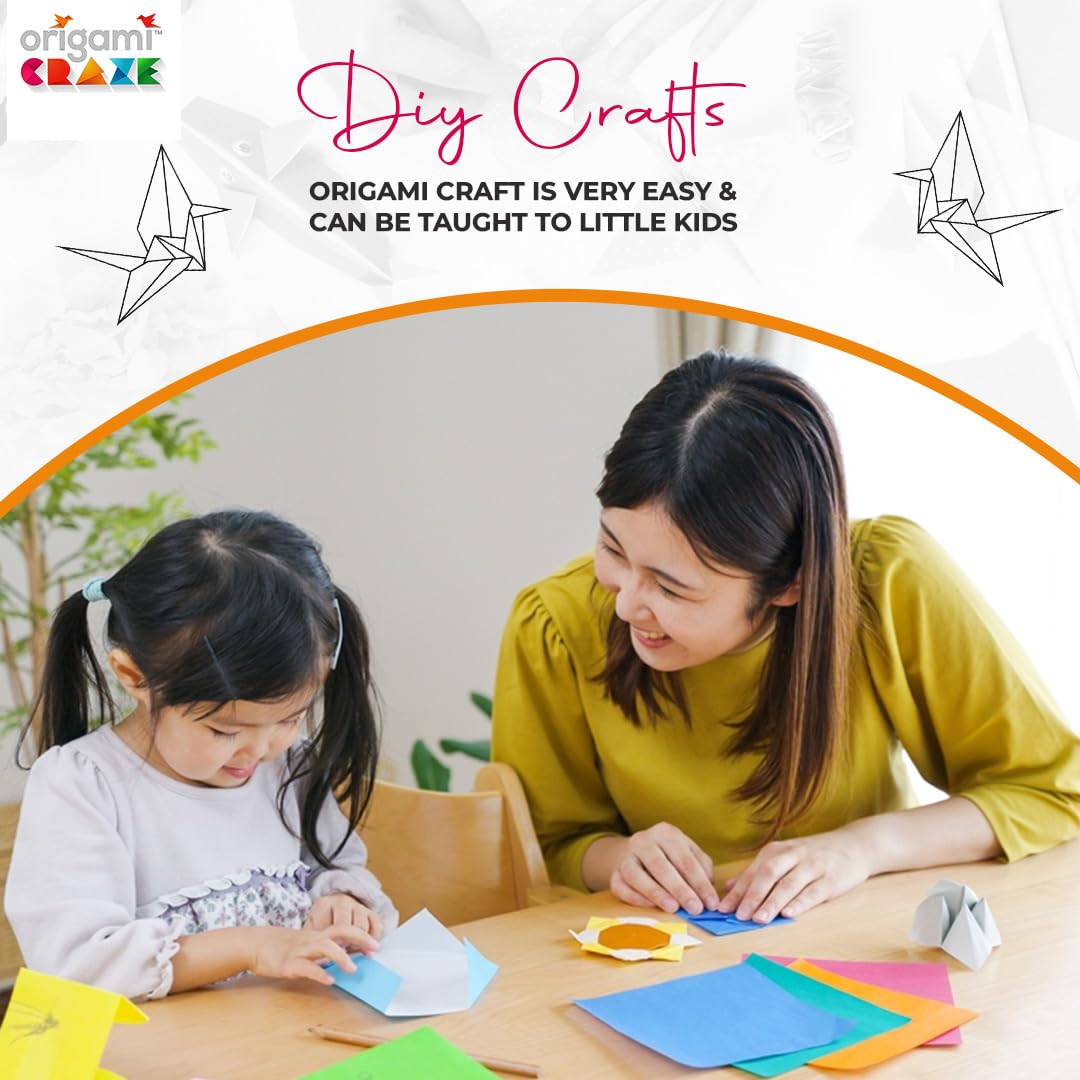 Origami Paper 500 Sheets Premium Quality for Arts and Crafts 6" Square Sheets 20 Vibrant Colours Same Colour on Both Sides 100 Design Ebook Included (See Back of Cover for Download info) Origami Craze