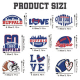 Rertcioph 9 Pcs Football Diamond Painting Kits DIY Double Sided Diamond Art Keychains Hanging Ornament Kits Fans Gift for Buffalo Art Craft Rertcioph