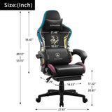 GTPLAYER Gaming Chair with Bluetooth Speakers and Footrest, Dragon Series Video Game Chair ，Heavy Duty Ergonomic Chair，Esports Gaming Chair，Computer Office Desk Chair by GTRACING(Black) GTPLAYER