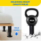 Olldag 4 Pcs Adjustable Height Furniture Support Legs [with Screws] 3.15-4.72 inch, Metal Heavy Duty Furniture Replacement Legs for Chair/Bed/Sofa/Cabinet/Couch/Dresser/Bed/Table (Black) Olldag