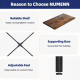 NUMENN Triple Column 4 Tier Bookshelf, Bookcase with 11 Open Display Shelves, Adjustable Rustic Industrial Style Book Shelves, Modern Bookshelves for Bedroom, Living Room and Home Office, Vintage NUMENN