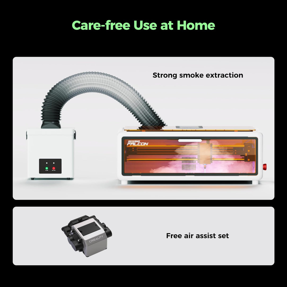 Creality Falcon A1 10W Laser Engraver, 80W Powerful Output, Fully Enclosed, 600mm/s Speed, HD Camera Auto Positioning, Pre-Assembled&Smart Material Recognition, Ideal for Wood & Metal, Class 1 Safety Creality