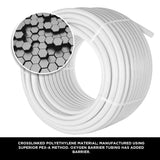 Pex-A Tubing 1/2 Inch x 100 Ft Pex Tube Coil, Non-Barrier Pex Pipe for Potable Water, 1/2" Pex Flexible Water Tubing for Plumbing, White Pex Tubing Supply Giant