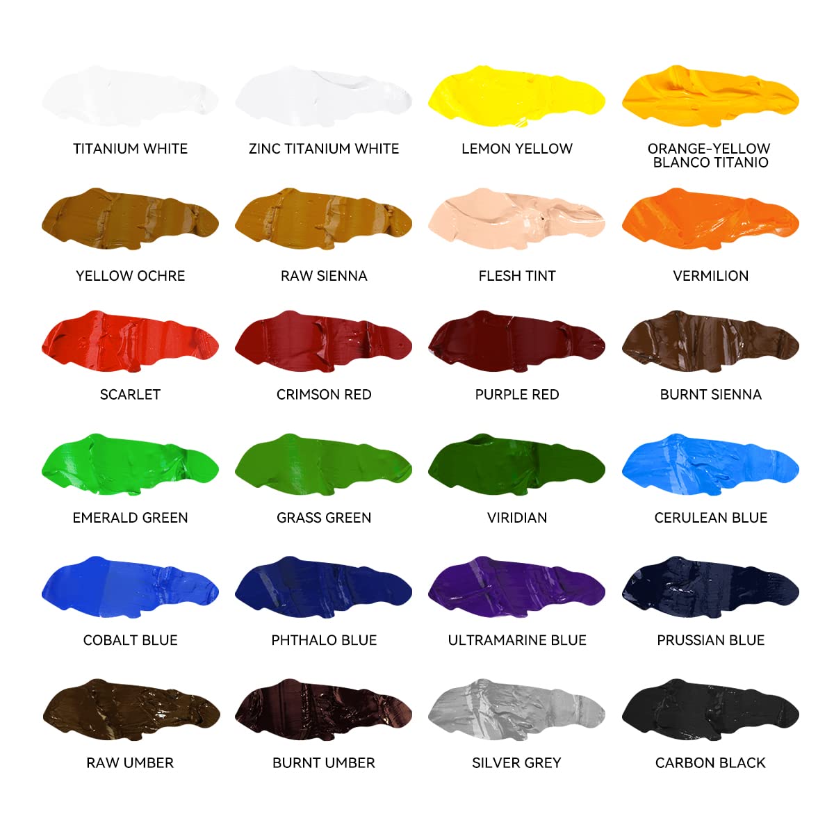 LIGHTWISH Oil Paint Set,24 x 12ml Colors, Richly Pigmented Oil Based Paint for Canvas Painting, Non-Toxic Oil Painting Supplies for Beginners, Students and Adults LIGHTWISH