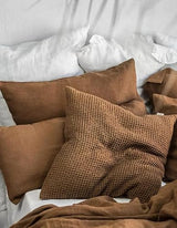 Gaytri Handicraft Linen Duvet Cover in Tobacco. King, Queen, Twin, Full, Double, Single Sizes. Tobacco Linen Duvet Cover. Brown Linen Bedding Set with Zipper Closure (2 Pillowcase 20X30) Generic