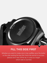 Waffle Maker, 1400W Double Belgian Waffle Iron 180° Flip, 8 Slices in 3 Mins, Rotating & Nonstick Plates, Anti-Scald, Removable Drip Tray Easy to Clean, Cool Touch Handle, Space-Saving Storage(Black) FOHERE