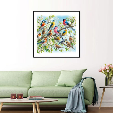 Acudotr Diamond Painting Kits for Adults, 5D DIY Diamond Art Kits for Beginners, Full Drill Diamond Painting Kits for Home Wall Decor, Birds, 12x12 Inch Acudotr
