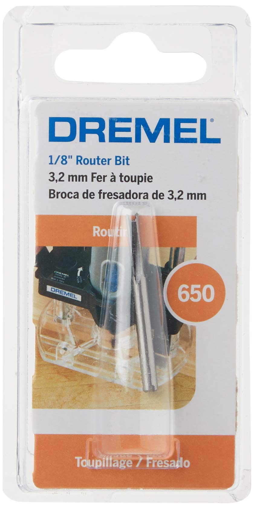 Dremel 650 1/8-Inch Straight Routing Bit - WoodArtSupply