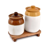 Samhita Display Stands Acacia Wood Modern Farmhouse Décor Displays Decorations for Rustic Home and Kitchen Décor (9" x 4" x 1.5") Samhita