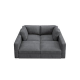 HONBAY Modular Sectional Couches with Storage Corduroy Sectional Sleeper Sofa Modular Sectional Couches for Living Room,Dark Grey HONBAY