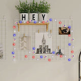 4th of July Decorations Lights, 13FT 40LED Lights Battery Operated Remote Timer USA Flag Fairy Light for Indoor Home Independence Day Memorial Day Fourth of July Couah