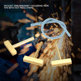 Soldering Iron T Tip,Soldering Tips,3pcs/set 30W/40W/60W T Soldering Iron Tips with Hot Press for LCD Screen Flex Cable Repair Yinhing