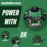 Metabo HPT 36V MultiVolt™ Cordless Plunge Router | Tool Only - No Battery | Includes 1/2-Inch and 1/4-Inch Collets | Variable Speed | Optional AC Adapter | M3612DAQ4 Metabo HPT