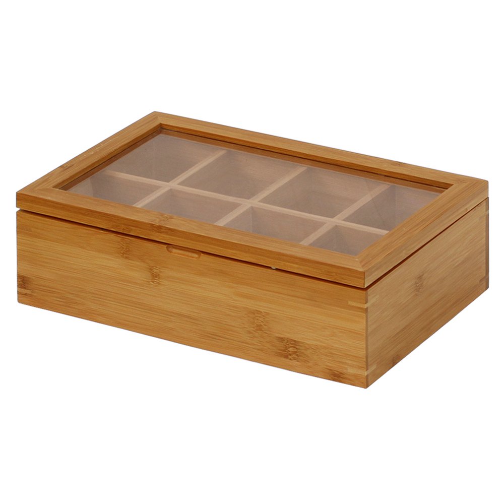 Oceanstar - TB1323 Oceanstar Bamboo Tea Box, 12 Inch, Natural Oceanstar
