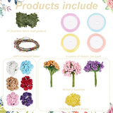 ORIGACH 20 Set DIY Flower Crown Kit Roses Flower Garland Making Kit Floral Crown Craft Supplies Handmade Floral Hair Accessories for Wedding Birthday Party DIY Arts and Crafts ORIGACH