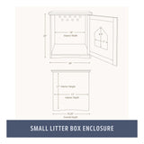 TRIXIE Litter Box Enclosure, Hidden Kitty Litter Box Cabinet, Furniture Style, White,(19.84 LBS) TRIXIE