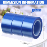 Jadive 10 Rolls Sublimation Heat Crafts Tape, 1 Inch x 52 ft Small Blue Thermal Tape Sublimation Heat Resistant Tape, Heat Transfer Tape, Heat Tape, High Temp Tape, up to 392 Degrees Fahrenheit Jadive