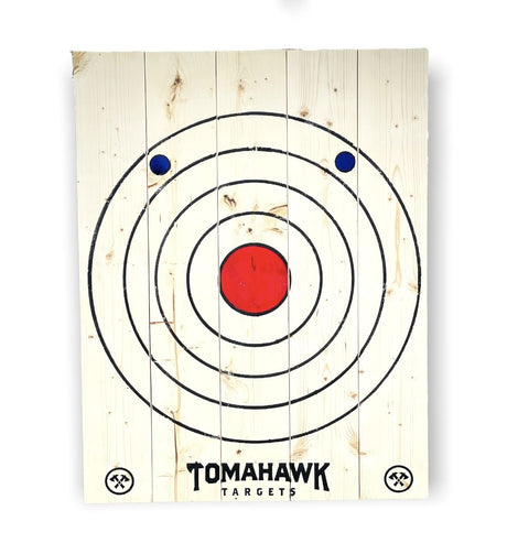 Tomahawk Targets - Large 4-Ring Hanging Axe Throwing Target Board and Knife Throwing Target Board WoodArtSupply