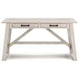 Signature Design by Ashley Carynhurst Farmhouse 60" Home Office Desk with Drawers, Distressed White Signature Design by Ashley