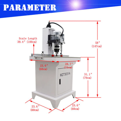 LGXEnzhuo 110V Pneumatic Hinge Boring Insertion Machine Single Head Hinge Drill Hinge Drilling Machine for Drilling Wardrobe Door Kitchen Cabinet Door Bookcase Door 3Z-48-6 1.5KW - WoodArtSupply