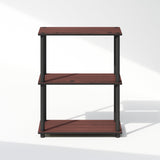Furinno Turn-N-Tube 3-Tier Multipurpose Compact Bookcase, Dark Cherry Furinno