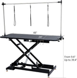 48" Electric Dog Grooming Table, Heavy Duty X-Lift Structural Hydraulic Max Load 350Lbs Professional Pet Grooming Table for Dogs&Cats with Adjustable Overhead Arm, Noose Height Range 9.4''-39.4'' Towallmark
