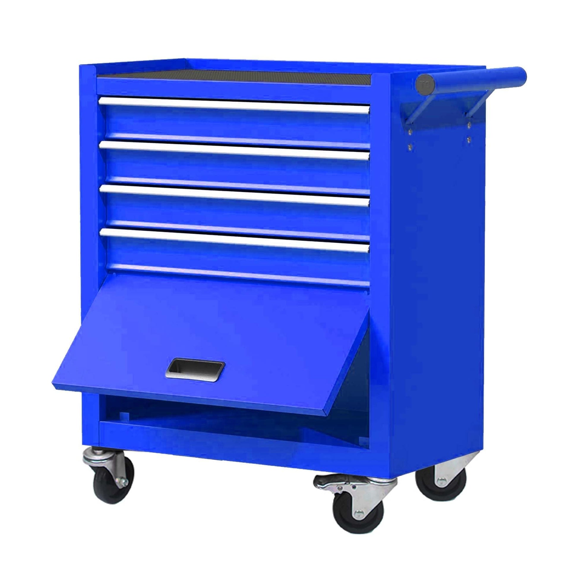 SumKea 4-Drawer Rolling Tool Chest, 24.26" Cabinet with 4 Wheels Tool Chest with Drawers, Suitable for Garages, Warehouses, Workshops, Repair Shops, Blue - WoodArtSupply