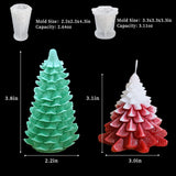 4PCS Christmas Tree Silicone Mold, 3D Candle Molds for Candle Making, Tree Shaped Silicone Epoxy Resin Mold, Ornament Mould for DIY Wax Candle Soap Art Craft Cake Chocolate Home Decor Wehous