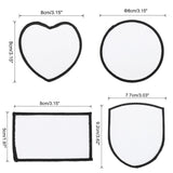 MECCANIXITY 8pcs Sublimation Patch Blank, Fabric Iron-on Blank Heat Transfer Repair Patch for DIY Crafts Caps Clothes Shoes Bags Uniforms, White MECCANIXITY