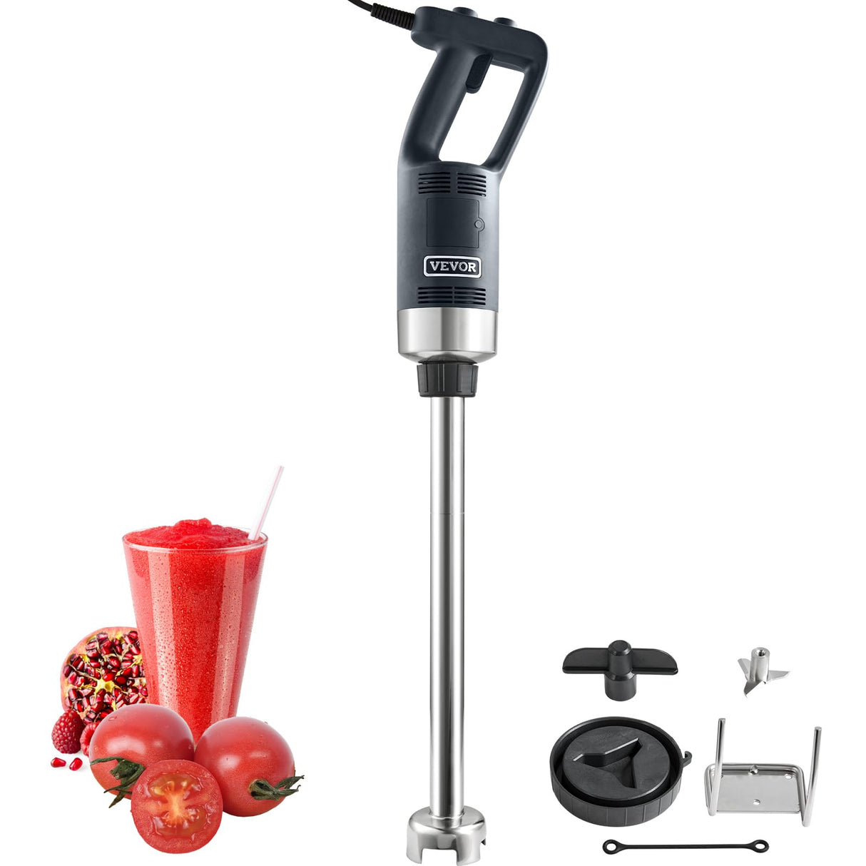 VEVOR Commercial Immersion Blender, 500 Watt 20Inch Heavy Duty Hand Mixer, Variable Speed Mixer with 304 Stainless Steel Blade, Multi-Purpose Portable Mixer for Soup, Smoothie, Puree, Baby Food VEVOR