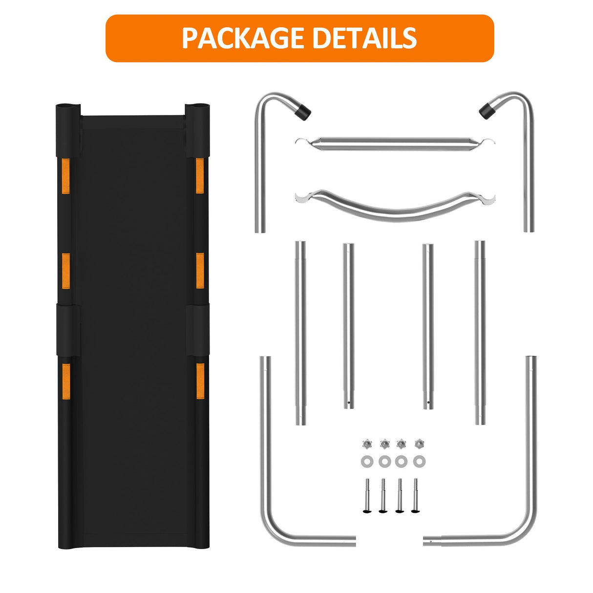 Gardenature Trampoline Slide Universal Trampoline Ladder with Handles for Toddler Strong Tear Resistant Fabric Climber Trampoline Accessories for Kids Gardenature