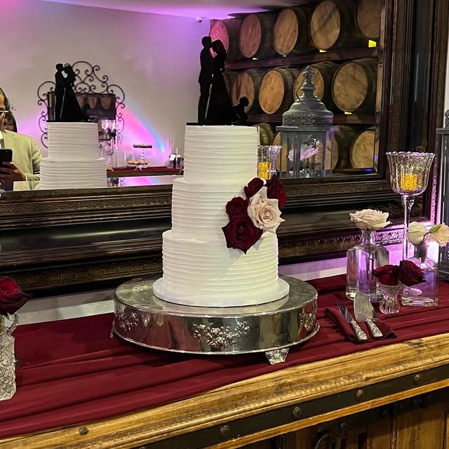 TiTaicor Initials cake topper, wooden wedding cake topper, rustic wooden cake decoration,initial monogram letters Cake Topper for Birthday Engagement Anniversary Wedding Shower Supplies. TiTaicor