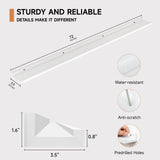 Floating Picture Ledge Shelves for Wall Set of 2, 72 Inches Picture Ledge Shelf with Long Large Nursery Book Shelf for Toys Storage Kids Bookshelf Wall Mounted Living Room Bedroom Decor Frames, White Fun Memories