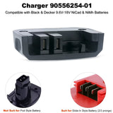 Biswaye 9.6V-18V Multi Volt Battery Charger Compatible with Black & Decker 18V 14.4V 12V 9.6V NiCD NiMH Battery HPB18-OPE HPB18 HPB14 HPB12 HPB96 244760-00 A1718 FS18FL FSB18 Biswaye